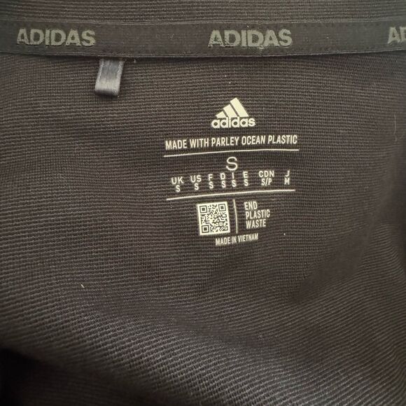 Adidas Black Golf Cardigan – Eco-Conscious Performance Layer - Size S - Picture 8 of 9